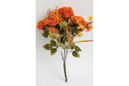 Kytice podzimní růže oranžová 46 cm