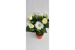 Kytice růže, gerbera zelená 35 cm
