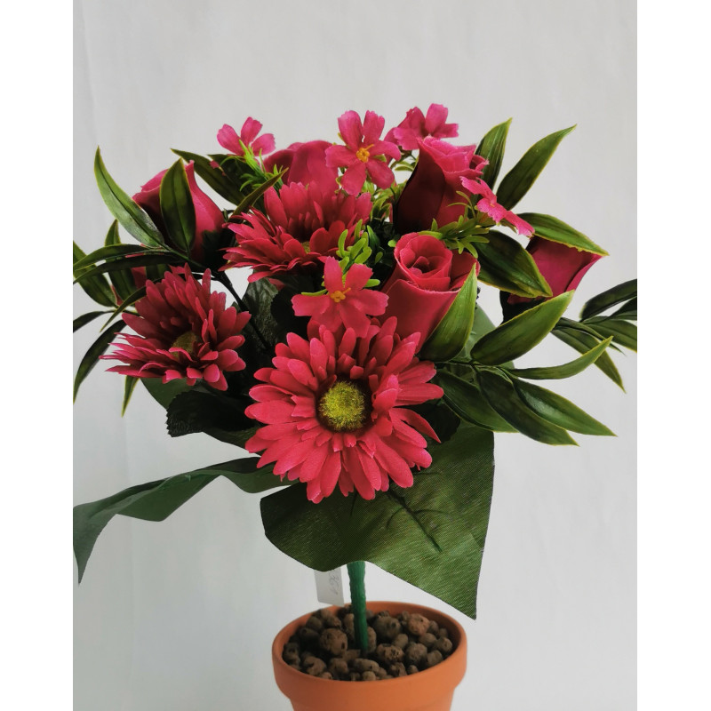 Kytice růže, gerbera, 6 barev