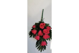 Růže kytice smuteční menší fuchsiová 50 cm