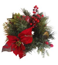 Věnec s poinsettií klasický Ø 30 cm