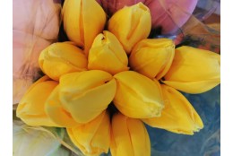 Tulipán pugét 12ks žlutý 50 cm