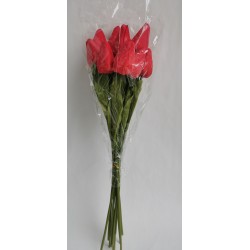 Tulipán pugét 12 ks červený 60 cm