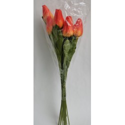 Tulipán pugét 12 ks oranžový 60 cm