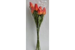 Tulipán pugét 12 ks oranžový 60 cm