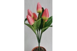 Tulipán svazek růžový 42 cm