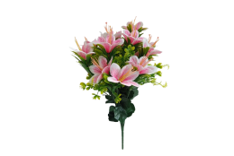 Kytice lilie růžovo-bílá 45 cm