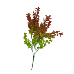 Plast kytička lístky sv. hnědo-zelená 40 cm