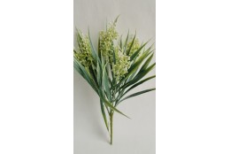 Kvetoucí tráva svazek bílo-šedá 38 cm