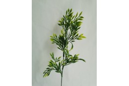 Větvička plast lístky zelená 49 cm