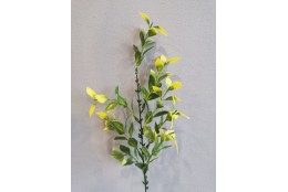Větvička s lístky zeleno-žlutá 52 cm