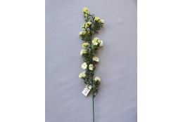 Větvička plast květy krémová 57 cm