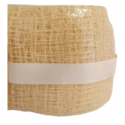 Stuha mřížka krémová 10 cm * 10 m