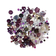 Mix skleněných korálků 1kg fialový L1111