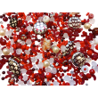 Mix skleněných korálků 1kg růžový L1111