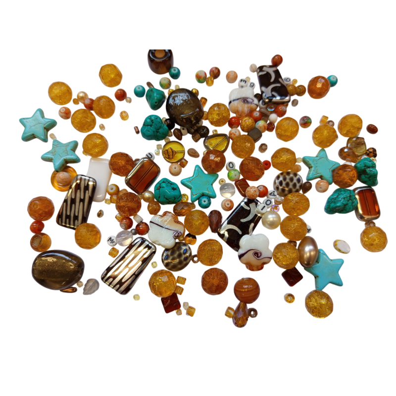 Mix skleněných korálků 1kg růžový L1111