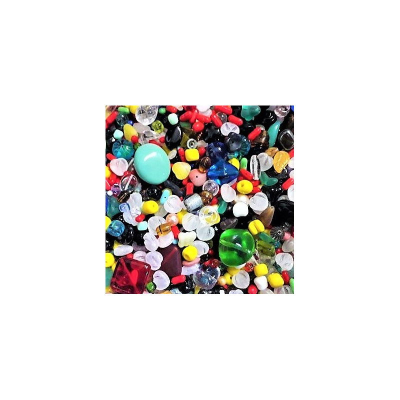 Mix skleněných korálků 1kg multicolor L1111