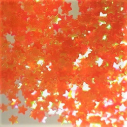 Flitry, hvězdičky oranžový neon 3mm Q02-C54