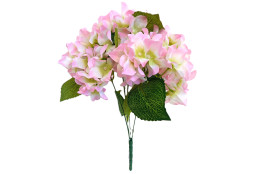 Hortenzie kytice bílo-růžová 45 cm