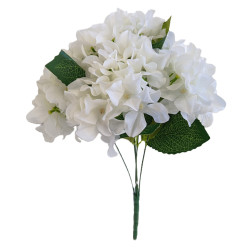 Hortenzie kytice bílá 45 cm