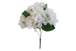 Hortenzie kytice bílá 45 cm