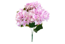 Hortenzie kytice bílo-fialová 45 cm