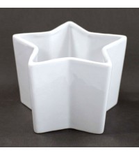 Svícen keramický bílý HMP 11*11*7 cm