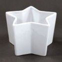 Svícen keramický bílý HMP 11*11*7 cm