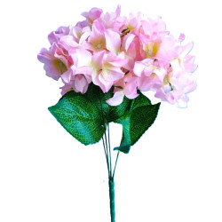 Hortenzie kytice růžová 45 cm