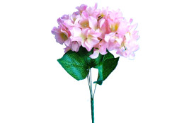 Hortenzie kytice růžová 45 cm