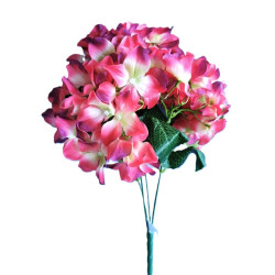 Hortenzie kytice fuchsiová 45 cm