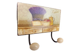 Věšák kovový levandule 23*17*7 cm