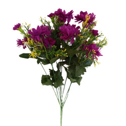 Gerbera kytice tm. fialová 43 cm