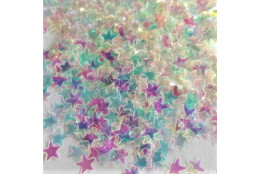 Flitry, hvězdičky čirá s dekorem AB 3mm Q02-C22