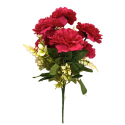 Karafiát kytice fuchsiová 35 cm