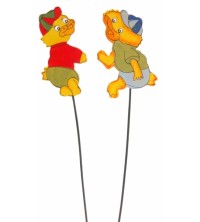 Kačer dřevěný na tyčce 2 ks