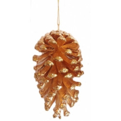 Šiška 5ks závěsná zlatá 10 cm