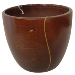 Obal vánoční hnědo-zlatý 10,5 cm