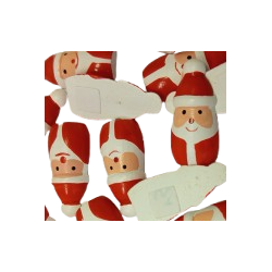Dřevěná samolepka 24ks Santa  3*1,5 cm