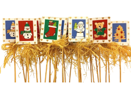 Vánoční dekorační zápich - mix motivů