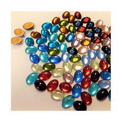 Skleněné kameny mix barev 14*10 mm