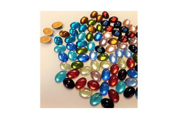 Skleněné kameny mix barev 14*10 mm