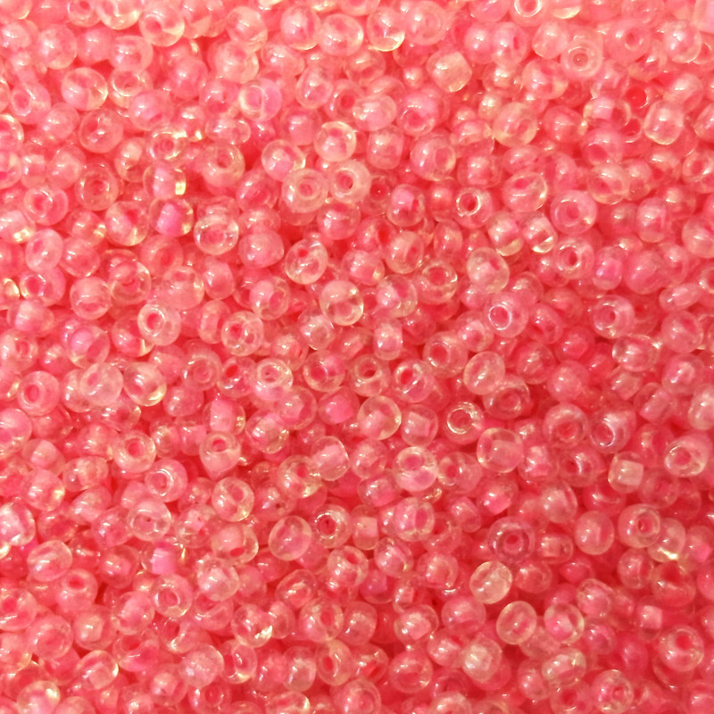 Rokajl 2,1mm krystal s růžovým průtahem 524S