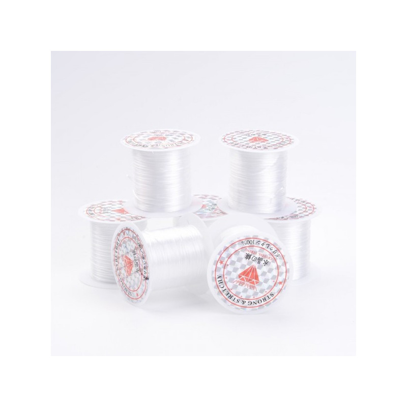 Plochá lycra 0,8-1mm, 10m bílá pružné vlákno
