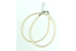 Náhrdelník z hedvábné šňůrky krémový 10 ks