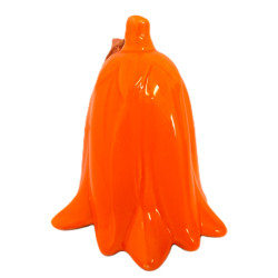 Závěsná keramická dekorace oranžový zvonek