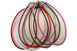 Náhrdelník z hedvábné šňůrky mix barev 10 ks