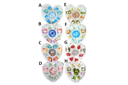 Mix skleněných kamenů s motivem