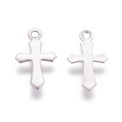 Přívěsek křížek z nerez oceli 30 ks