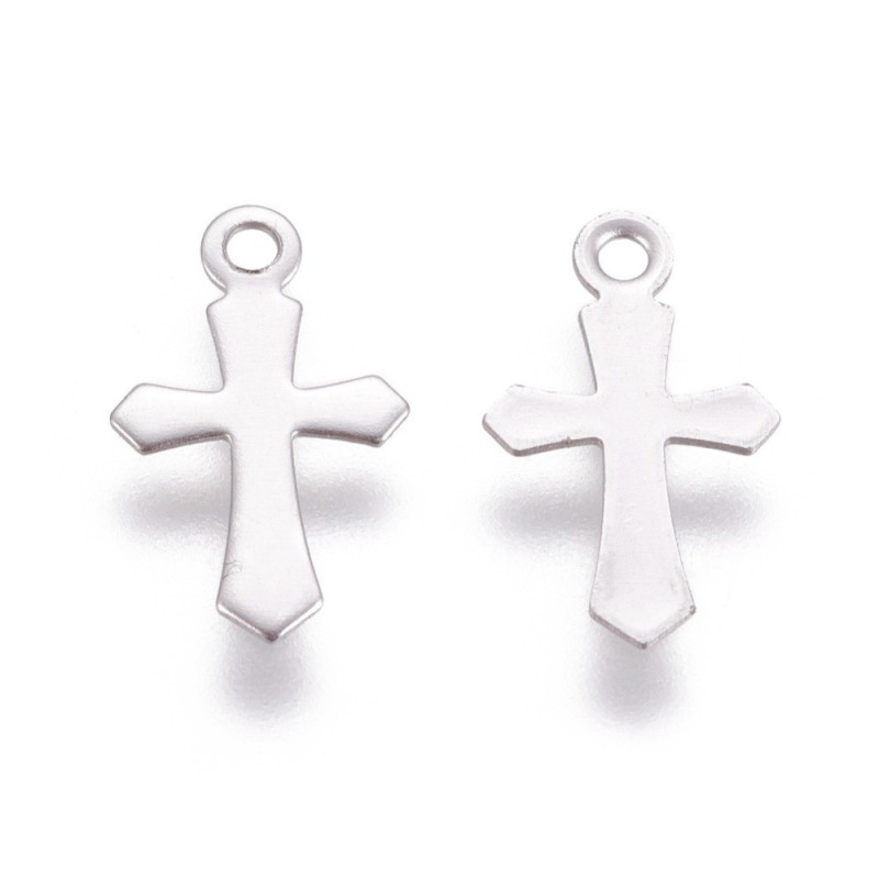 Přívěsek křížek z nerez oceli 10ks